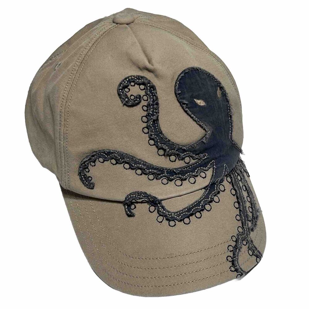 Gymboree Octopus Youth Kids Hat 5-7 Adjustable Ball Cap Baseball Brown Blue